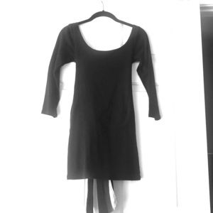 Off the shoulder black top with awesome back